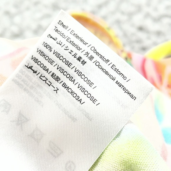 Farm Rio Wrap Blouse Womens XL Pink Rainforest Print Colorful summery Fairy Comf - Picture 11 of 16